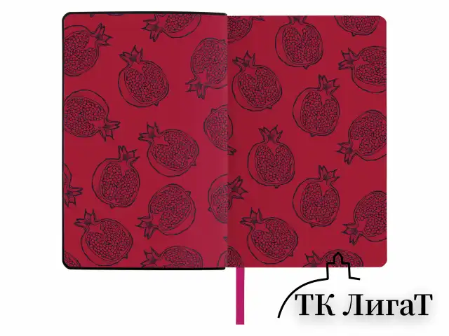 Ежедневник недатированный А5 (138х213 мм), BRAUBERG VISTA, под кожу, гибкий, 136 л., "Pomegranate", 112022