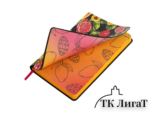 Ежедневник недатированный А5 (138х213 мм), BRAUBERG VISTA, под кожу, гибкий, 136 л., "Fruit story", 112024