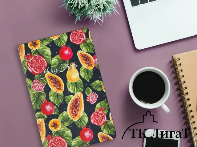 Ежедневник недатированный А5 (138х213 мм), BRAUBERG VISTA, под кожу, гибкий, 136 л., "Fruit story", 112024