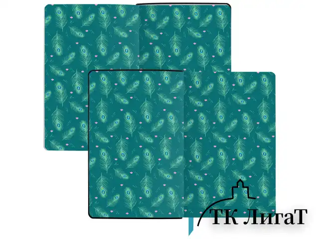 Ежедневник недатированный А5 (138х213 мм), BRAUBERG VISTA, под кожу, гибкий, 136 л., "Peacocks", 112032