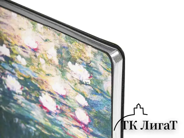 Блокнот А5 (143x210 мм), BRAUBERG VISTA "Claude Monet", под кожу, гибкий, срез фольга, 80 л., 112058