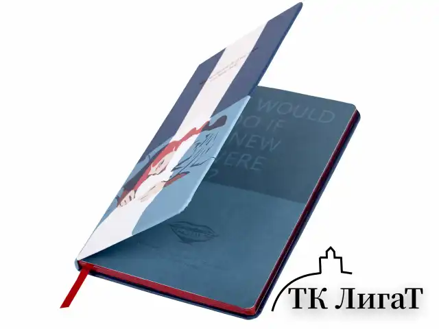 Блокнот А5 (143x210 мм), BRAUBERG VISTA "In Dreams", под кожу, твердый, срез фольга, 80 л., 112064
