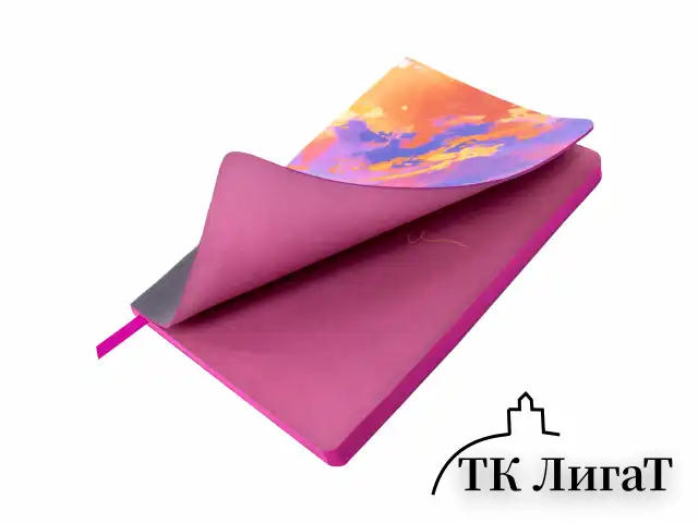 Блокнот А5 (143x210 мм), BRAUBERG VISTA "Color clouds", под кожу, гибкий, 80 л., 112068