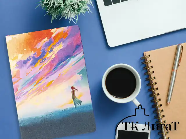 Блокнот А5 (143x210 мм), BRAUBERG VISTA "Color clouds", под кожу, гибкий, 80 л., 112068