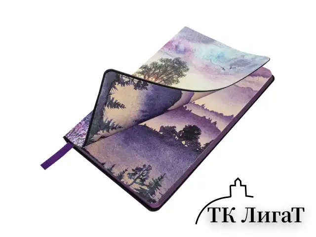 Блокнот А5 (143x210 мм), BRAUBERG VISTA "Violet", под кожу, гибкий, 80 л., 112074