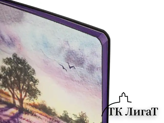 Блокнот А5 (143x210 мм), BRAUBERG VISTA "Violet", под кожу, гибкий, 80 л., 112074