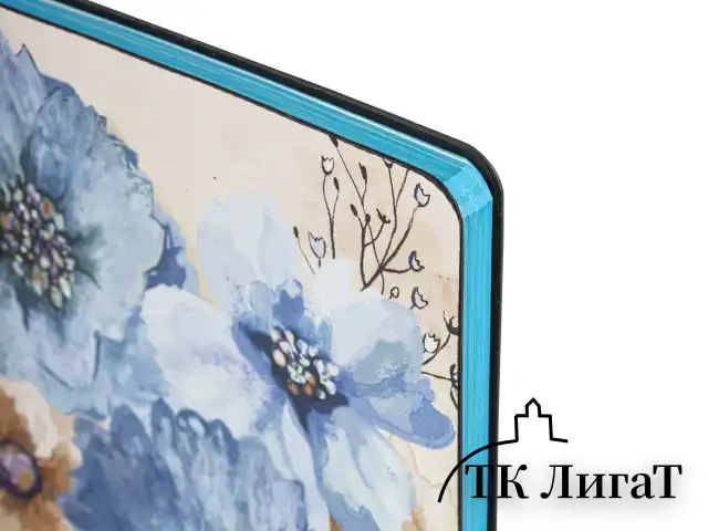 Блокнот А5 (143x210 мм), BRAUBERG VISTA "Delicate flowers", под кожу, гибкий, 80 л., 112077