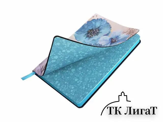 Блокнот А5 (143x210 мм), BRAUBERG VISTA "Delicate flowers", под кожу, гибкий, 80 л., 112077