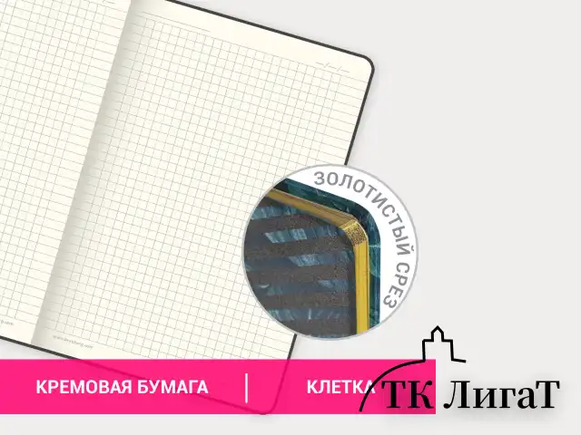 Блокнот А5 (143x210 мм), BRAUBERG VISTA "Nature", под кожу, твердый, срез фольга, 80 л., 112078