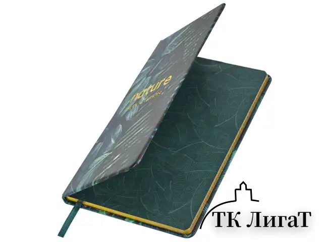 Блокнот А5 (143x210 мм), BRAUBERG VISTA "Nature", под кожу, твердый, срез фольга, 80 л., 112078