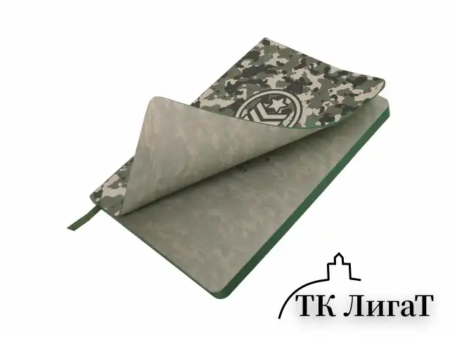 Блокнот А5 (143x210 мм), BRAUBERG VISTA "Military", под кожу, гибкий, 80 л., 112085