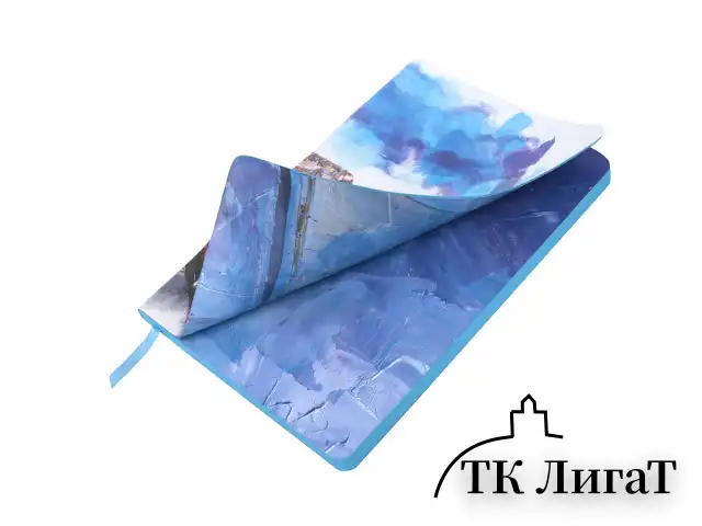 Блокнот А5 (143x210 мм), BRAUBERG VISTA "Bay of joy", под кожу, гибкий, 80 л., 112086