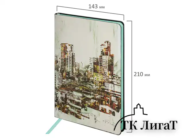Блокнот А5 (143x210 мм), BRAUBERG VISTA "District", под кожу, гибкий, 80 л., 112087