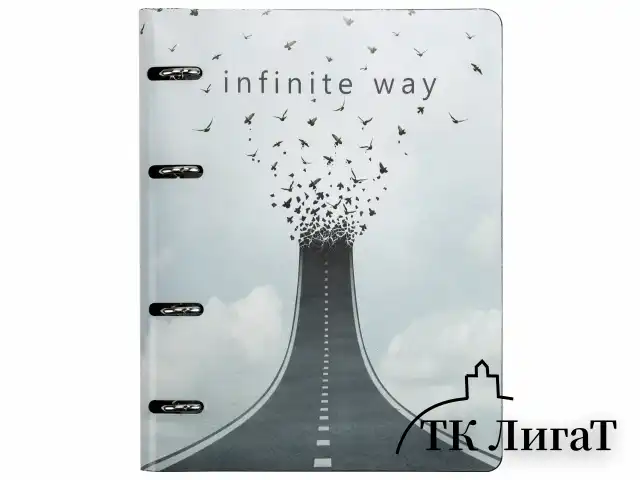 Тетрадь на кольцах А5 (180х220 мм), 80 листов, под кожу, клетка, BRAUBERG VISTA, Infinite way, 112132