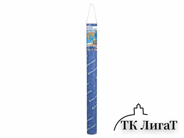 Карта мира политическая 117х80 см, 1:28М, с ламинацией, интерактивная, в тубусе, BRAUBERG, 112385