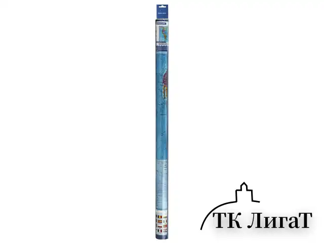 Карта мира политическая 157х107см, 1:21,5М, с ламинацией, интерактивная, европодвес, BRAUBERG, 112386
