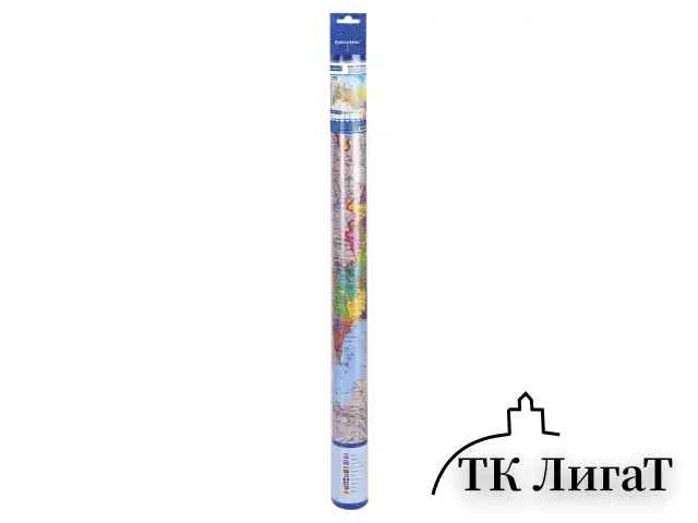 Карта России политико-административная 157х107см, 1:5,5М, интерактивная, европодвес, BRAUBERG, 112397