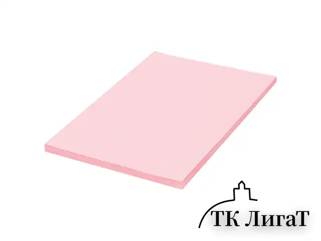 Бумага цветная BRAUBERG, А4, 80 г/м2, 100 л., пастель, розовая, для офисной техники, 112447