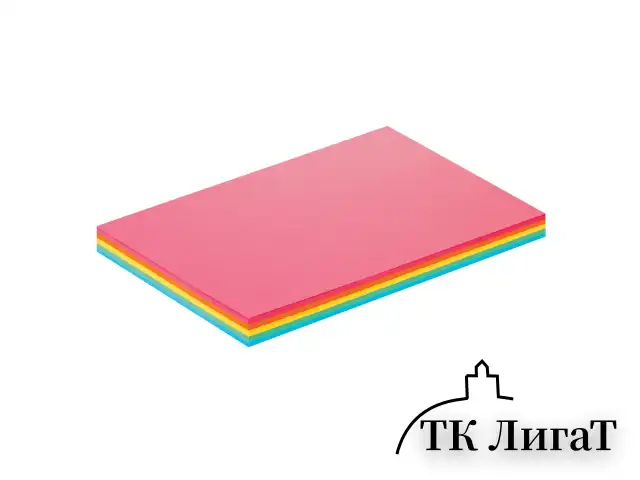 Бумага цветная BRAUBERG, А4, 80 г/м2, 100 л. (5 цветов х 20 листов), интенсив, для офисной техники, 112461
