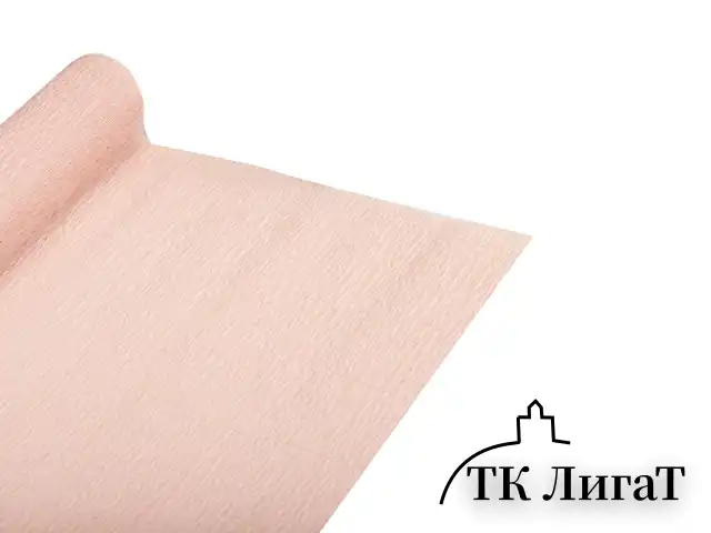 Бумага гофрированная/креповая, 110 г/м2, 50х250 см, персиковая, в рулоне, ОСТРОВ СОКРОВИЩ, 112535
