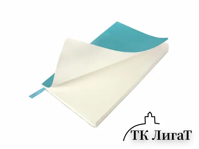 Блокнот А5 (130х210 мм), BRAUBERG ULTRA, под кожу, 80 г/м2, 96 л., клетка, бирюзовый, 113009