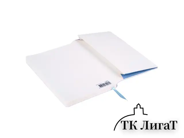 Блокнот А5 (130х210 мм), BRAUBERG ULTRA, под кожу, 80 г/м2, 96 л., клетка, голубой, 113011