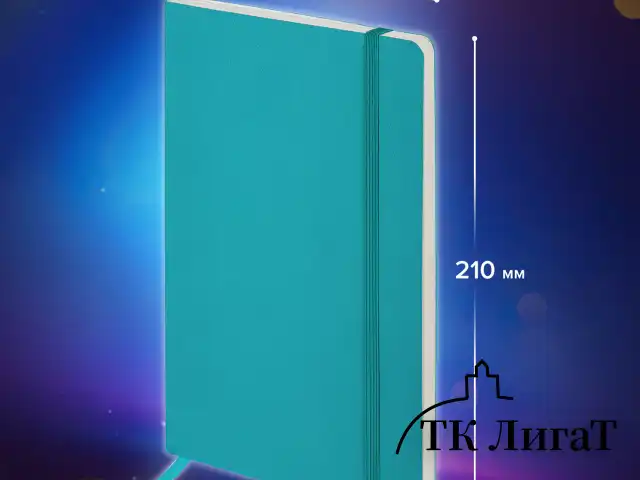 Блокнот-скетчбук А5 (130х210 мм), BRAUBERG ULTRA, под кожу, 80 г/м2, 96 л., без линовки, бирюзовый, 113023