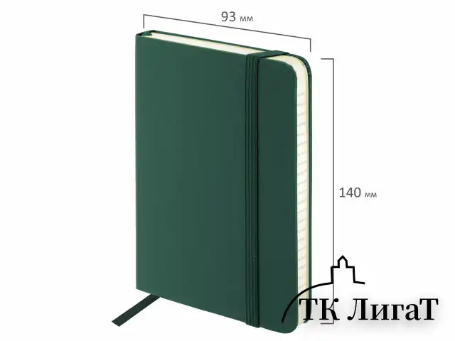 Блокнот МАЛЫЙ ФОРМАТ (93х140 мм) А6, BRAUBERG ULTRA, балакрон, 80 г/м2, 96 л., клетка, темно-зеленый, 113055