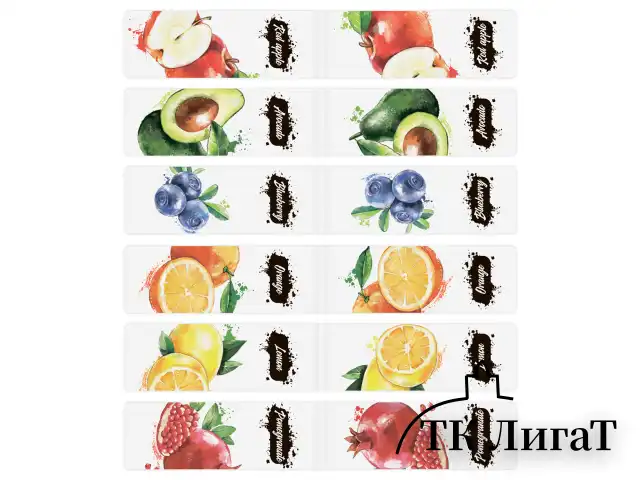 Закладки для книг МАГНИТНЫЕ, "FRUITS", набор 12 шт., 60x20 мм, BRAUBERG, 113173