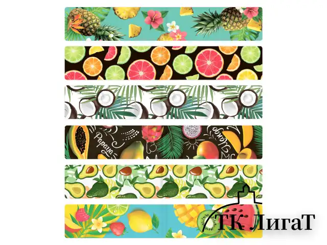 Закладки для книг МАГНИТНЫЕ, "FRUITS", набор 12 шт., 60x20 мм, BRAUBERG, 113173