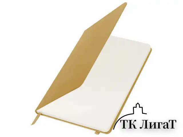 Блокнот А5 (148x218 мм), BRAUBERG "Metropolis Special", под кожу, 80 л., резинка, клетка, золотистый, 113333