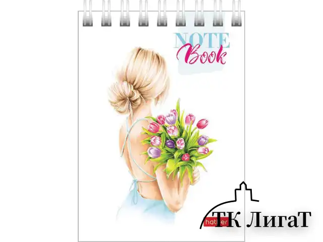 Блокнот МАЛЫЙ ФОРМАТ А7 75х105 мм, 60 л., гребень, картон, клетка, HATBER "Happy time", 066624, 60Б7В1гр