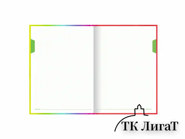Блокнот БОЛЬШОЙ ФОРМАТ (206х291 мм) А4, 160 л., твёрдый, блок 5 цветов, клетка, BRAUBERG, "Градиент", 114408