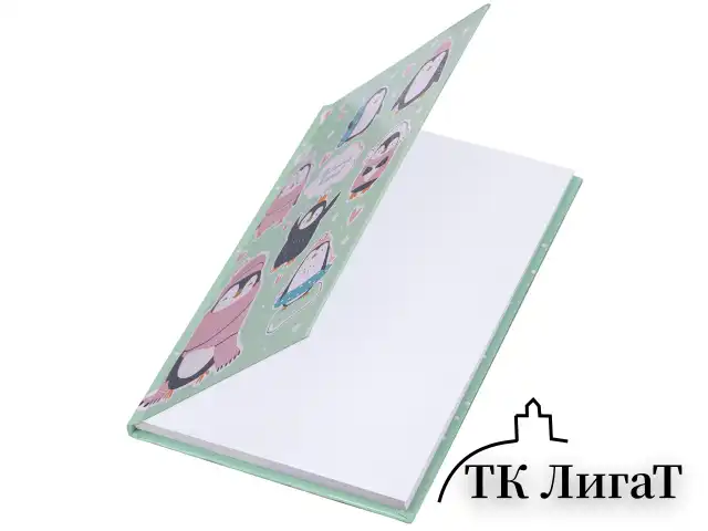 Блокнот А5 (134х206 мм), 80 л., твёрдый, клетка, BRAUBERG KIDS, "Пингвинчики", 114420