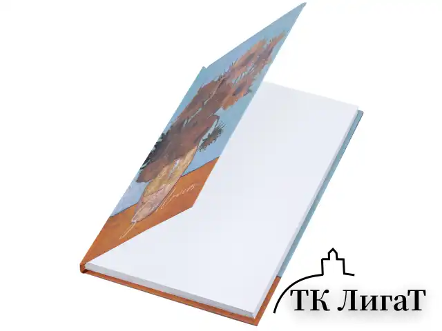 Блокнот А5 (134х206 мм), 80 л., твёрдый, клетка, выборочный лак, STAFF, "Подсолнухи", 114422