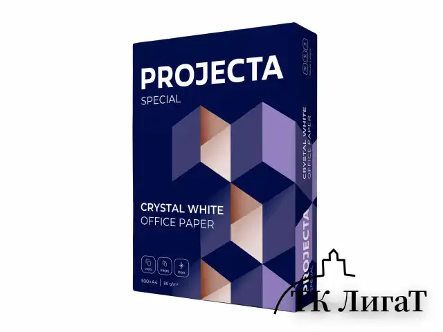 Бумага офисная А4, 80 г/м2, 500 л., марка В, PROJECTA SPECIAL, Россия, 153% (CIE)