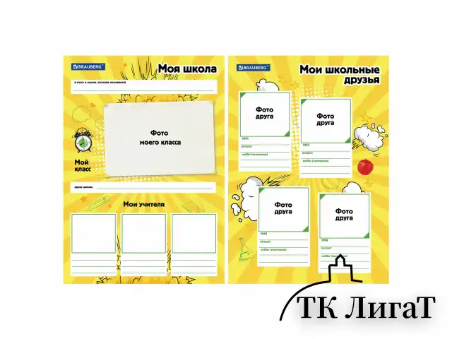 Папка-портфолио школьника, А4, на молнии, 8 вкладышей, обложка твёрдая, ОТЛИЧНИКИ, BRAUBERG, 115244