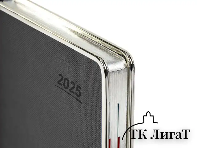 Ежедневник датированный 2025 А5 148х218 мм GALANT "Infinity Silver", под кожу, серый, 115724