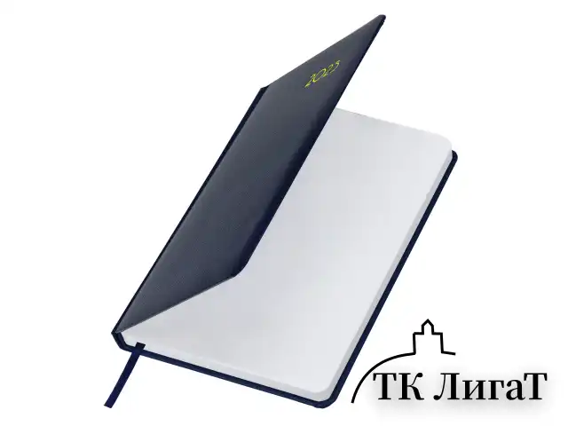 Ежедневник датированный 2025 А5 138x213 мм BRAUBERG "Select", балакрон, темно-синий, 115807