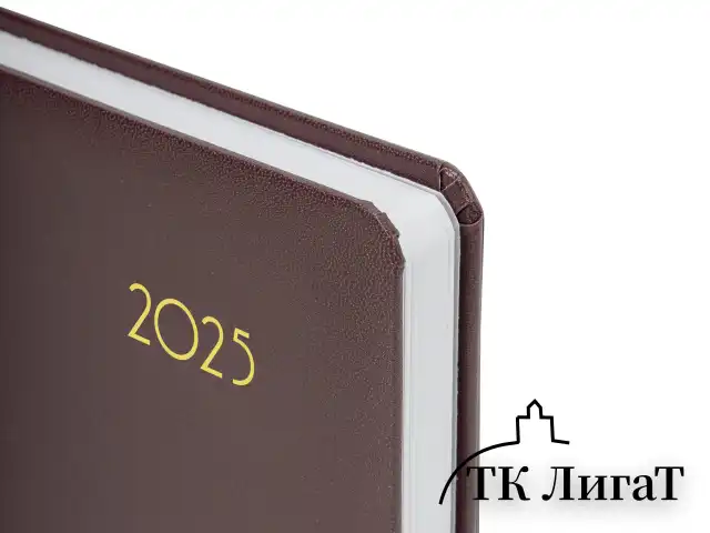 Ежедневник датированный 2025 А5 138x213 мм BRAUBERG "Select", балакрон, коричневый, 115811