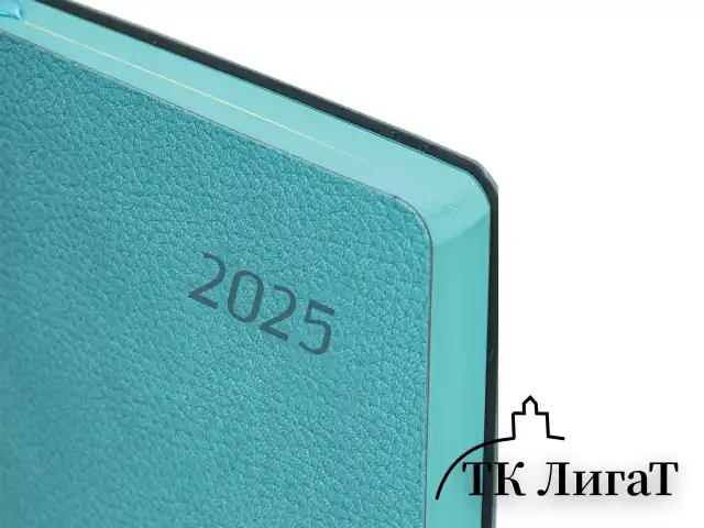Ежедневник датированный 2025, А5, 138x213 мм, BRAUBERG "Stylish", под кожу гибкий, бирюзовый, 115824