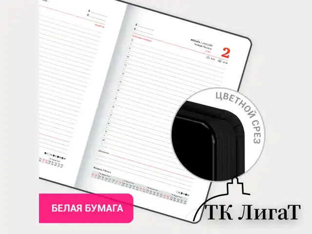 Ежедневник датированный 2025 А5 138x213 мм BRAUBERG "Vista", под кожу твердый, "Энергия", 115878