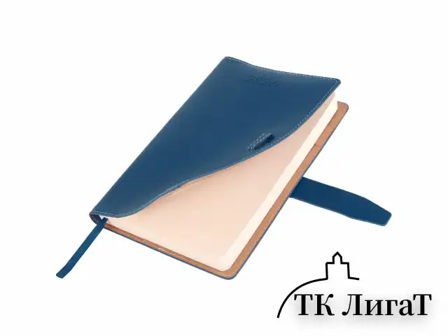 Ежедневник датированный 2025, А5, 143х218 мм, BRAUBERG "Journal", под кожу, застежка, органайзер, синий, 115879