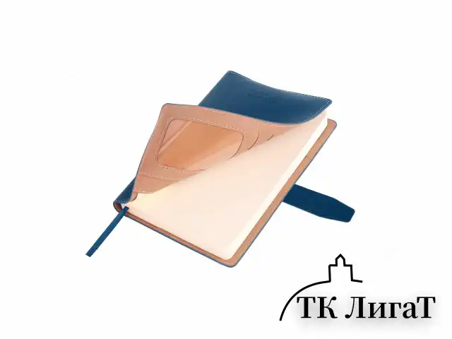 Ежедневник датированный 2025, А5, 143х218 мм, BRAUBERG "Journal", под кожу, застежка, органайзер, синий, 115879