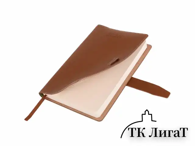 Ежедневник датированный 2025, А5, 143x218 мм, BRAUBERG "Journal", под кожу, застежка, органайзер, коричневый, 115883