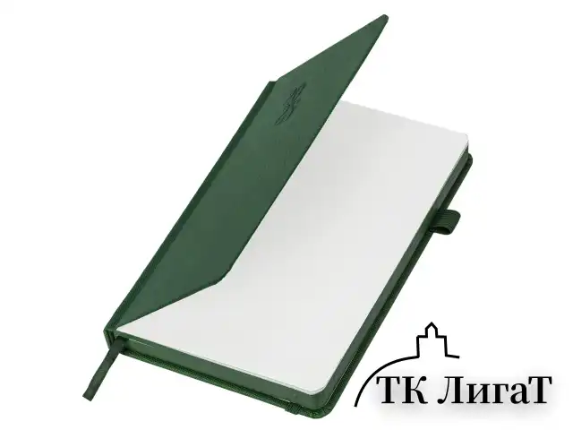 Ежедневник датированный 2025, А5, 138х213 мм, BRAUBERG "Plain", под кожу, резинка, держатель для ручки, темно-зеленый, 115917