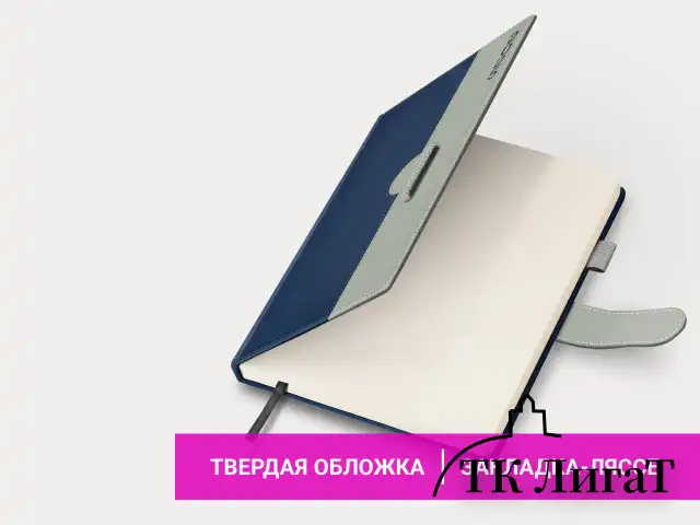 Ежедневник датированный 2025, А5, 138х213 мм, BRAUBERG "Esthetic", под кожу, держатель для ручки, застежка, синий/серый, 115927