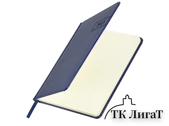 Еженедельник датированный 2025, А5, 145х215 мм, BRAUBERG "Imperial", под кожу, синий, 115964