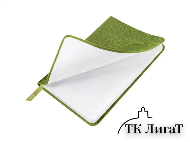Еженедельник датированный 2025 МАЛЫЙ ФОРМАТ 95х155 мм А6, BRAUBERG "Foliage", под кожу, зеленый, 115988