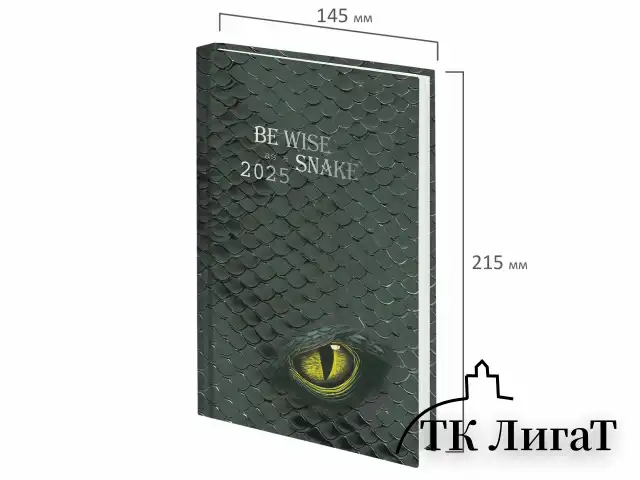 Ежедневник датированный 2025 145х215 мм, А5, STAFF, ламинированная обложка, "Snake", 116022